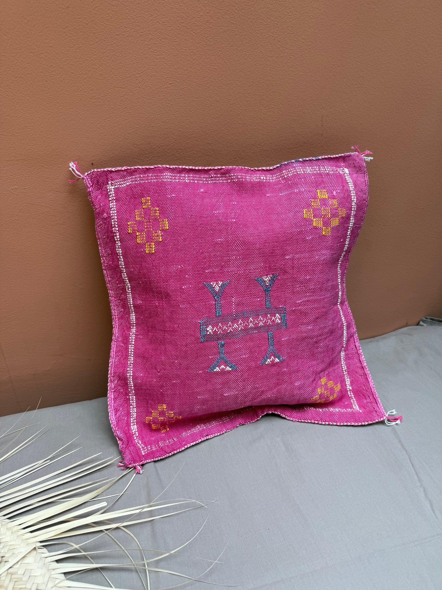 Housse de coussin en soie végétale