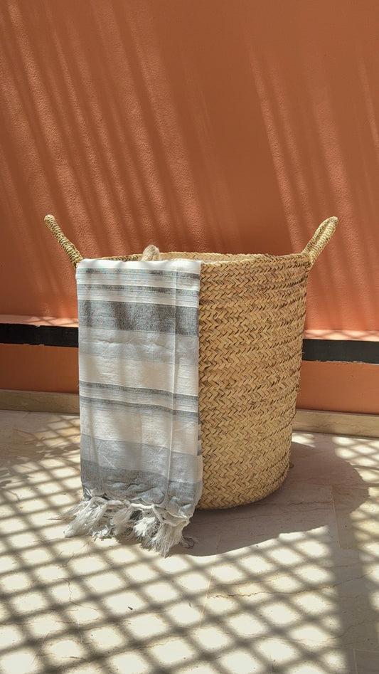 Fouta colorée grise XXL