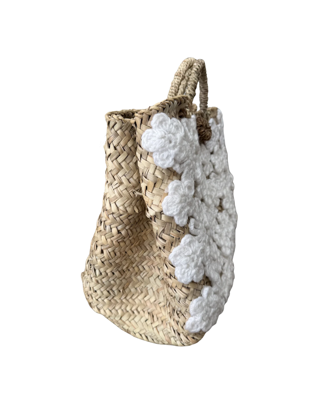 Panier en doum fleuri (Grand format)
