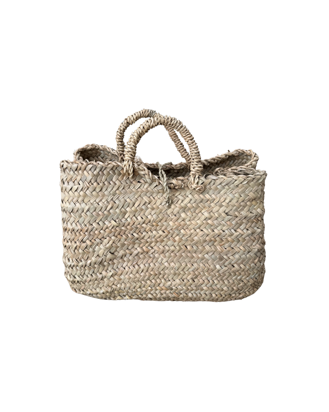 Panier en doum fleuri (Petit format)