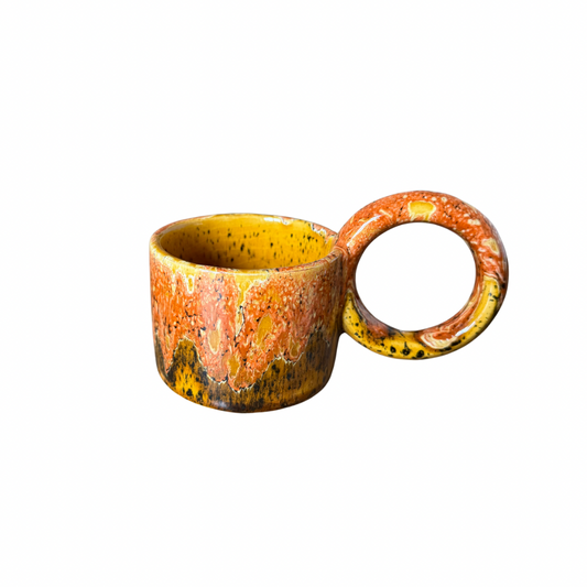 Tasse artisanale en céramique émaillée