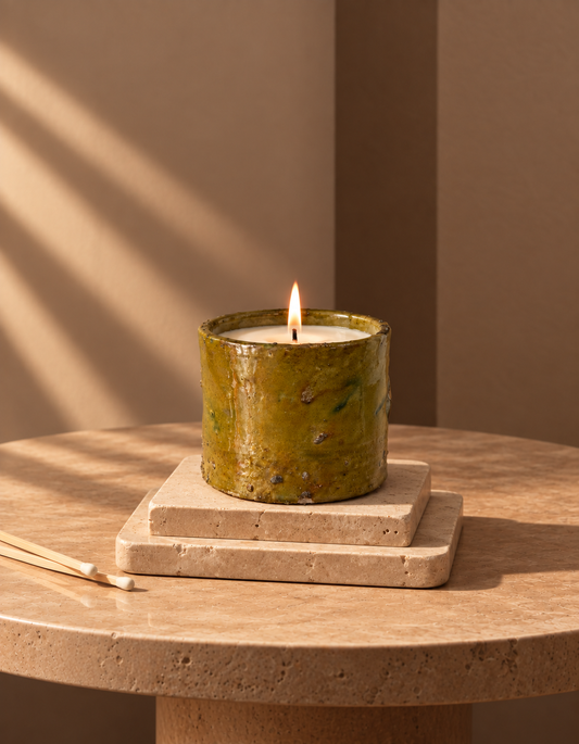 Bougie Tamegroute ocre (une mèche)