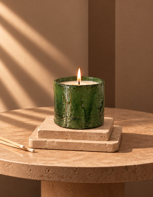 Bougie Tamegroute verte (une mèche)