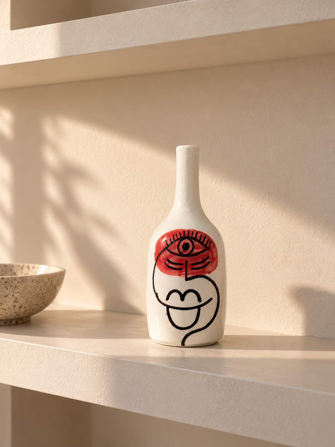 Vase décoratif - visage abstrait