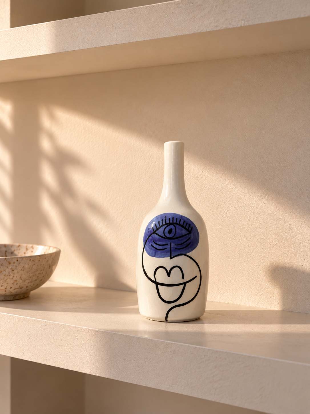 Vase décoratif - visage abstrait