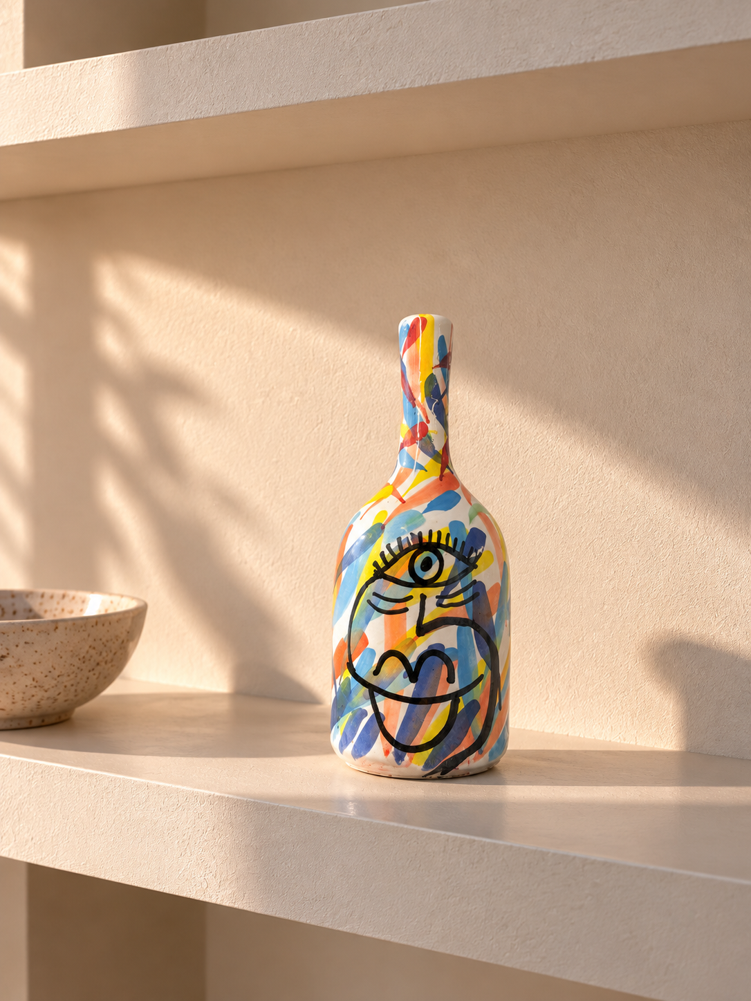 Vase décoratif - visage abstrait