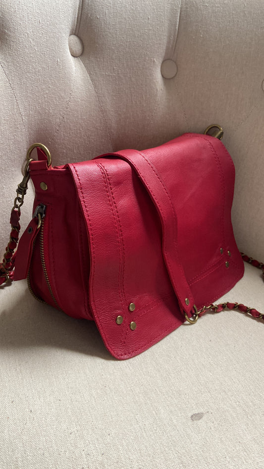 Sac DREY en cuir rouge