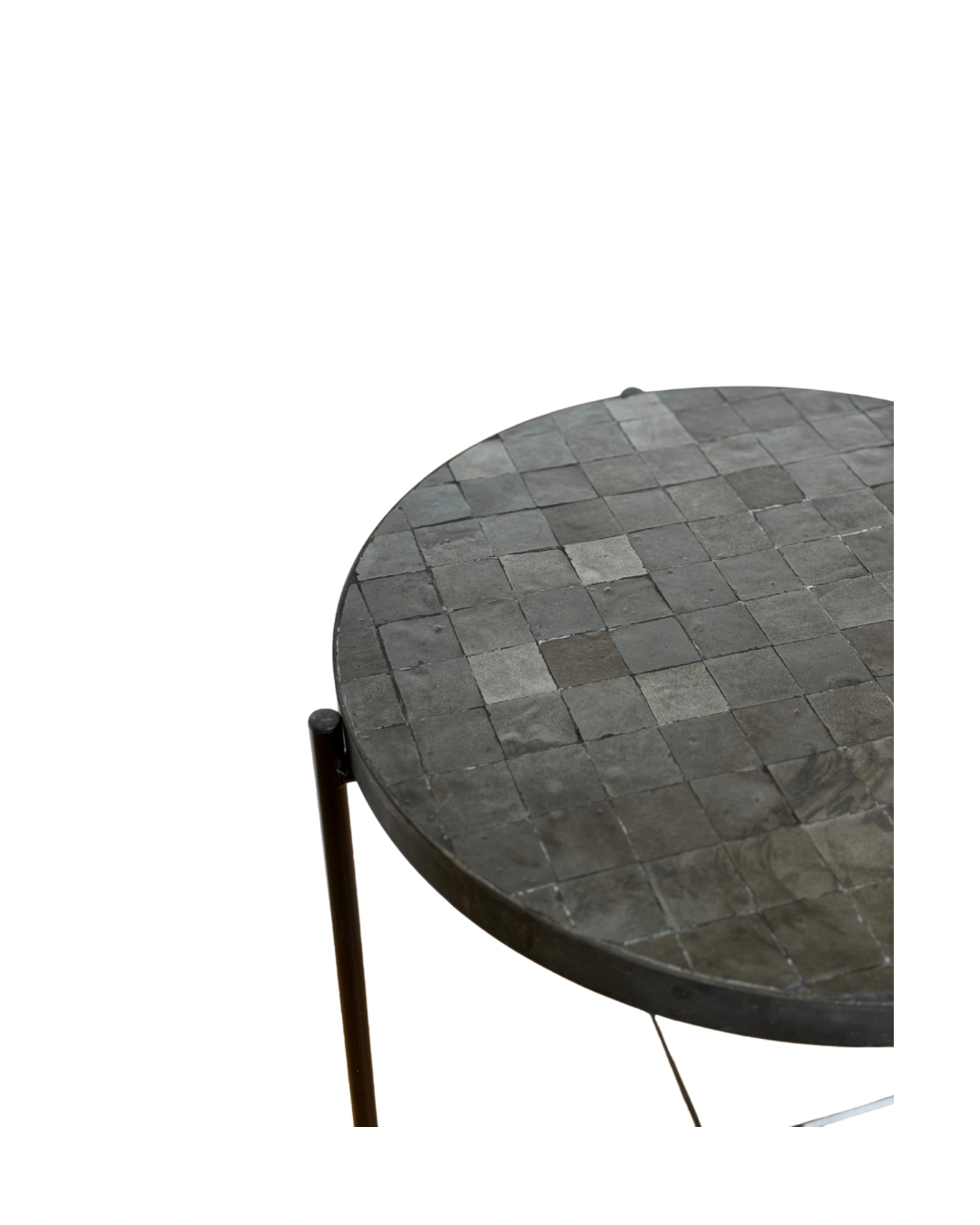 Table d'appoint en Zellige noir