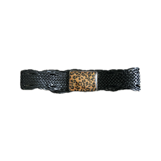 Ceinture en cuir tressé à boucle